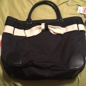 Kate Spade black bucket bag with bow